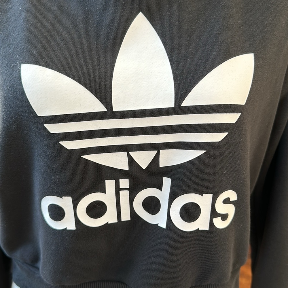 Adidas Trefoil Cropped Hoodie - Picture 11 of 16